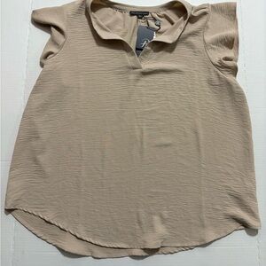 Adrianna Papell Beige Women Shirt